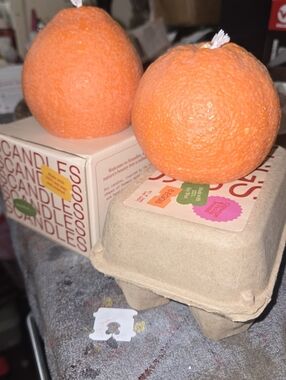 Fruit Shaped Natural (SCandles) Scented Candle in Pale Blush, Very Nice Scent.